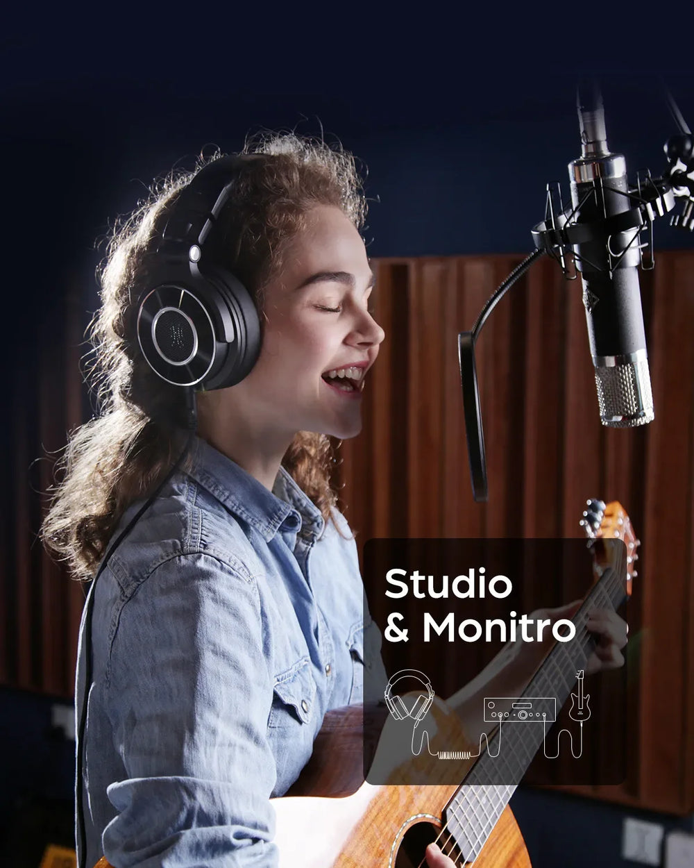 Oneodio Monitor 60 Wired Studio DJ Headphones | HiFi Hi-Res Over-Ear + Microphone