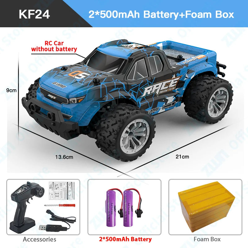 ZWN 2.4G RC Car 1:16/1:20 2WD LED Light | Off-Road Climbing Vehicle Outdoor Toy