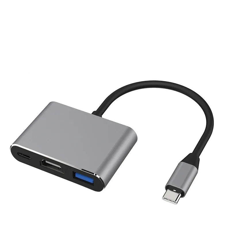 3-in-1 USB-C to HDMI Adapter | USB 3.1 Hub + Type-C Charging Samsung Huawei MacBook