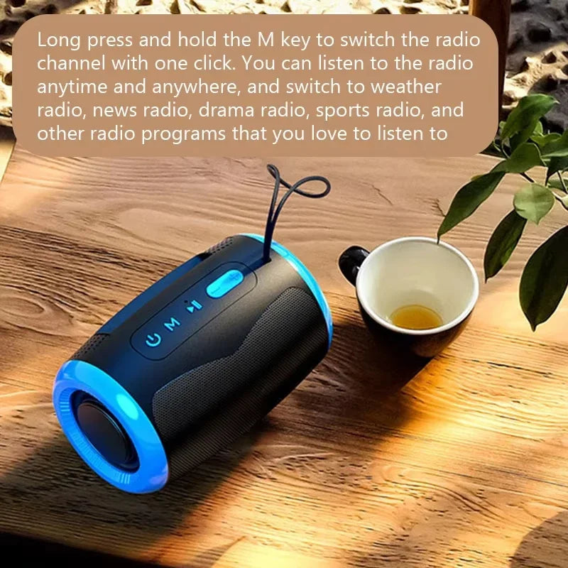 TSN-1 Portable Bluetooth 5.3 Speaker | TWS Stereo FM SD USB AUX Waterproof Outdoor