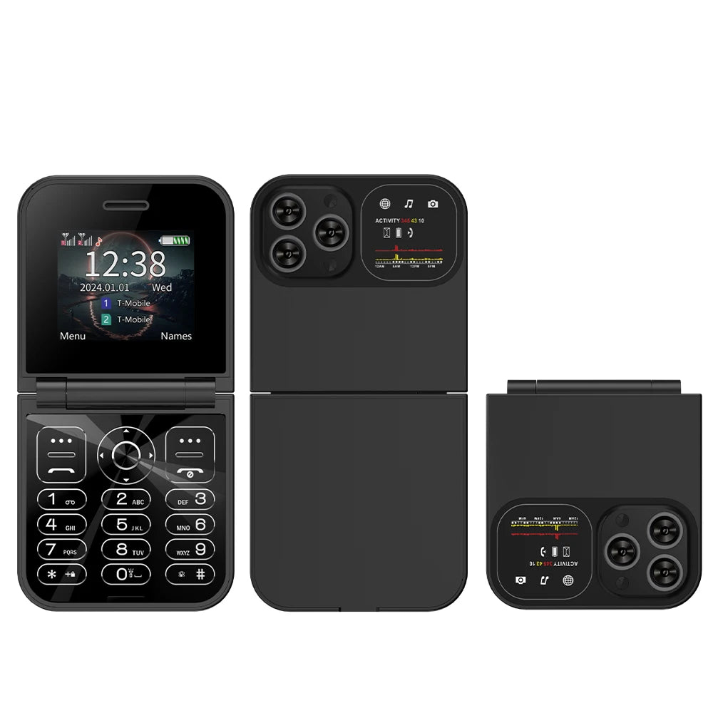 SERVO F15 Mini Flip Phone 2G GSM | 2.0" Dual SIM Speed Dial Magic Voice Fold