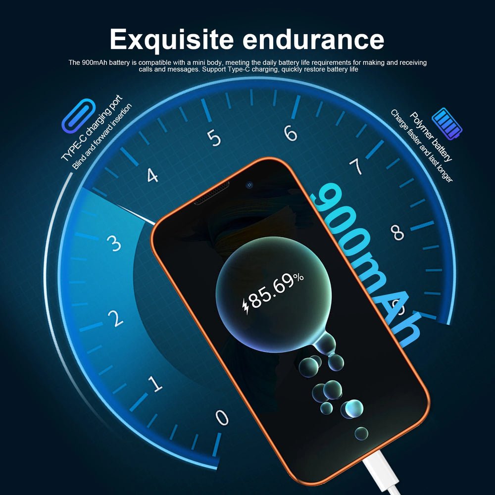 SERVO Mini Smartphone 3.0" HD | 2GB+16GB 3G GPS Face Unlock Android 9 Pocket Phone
