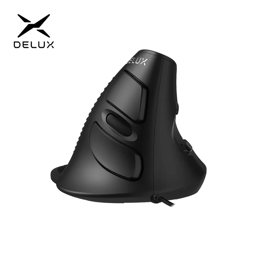 Delux M618 BU Ergonomic Vertical Mouse | 6 Buttons 800/1200/1600 DPI + Wrist Mat