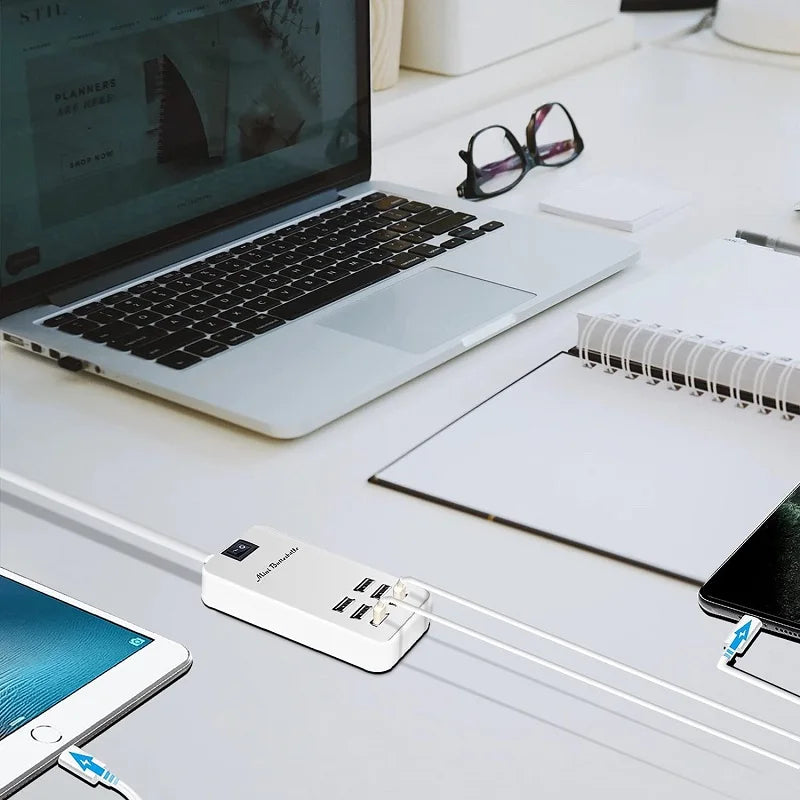 Wsellda 6-Port USB Wall Charger Hub 5V 3A | EU/US Plug iPhone iPad Samsung