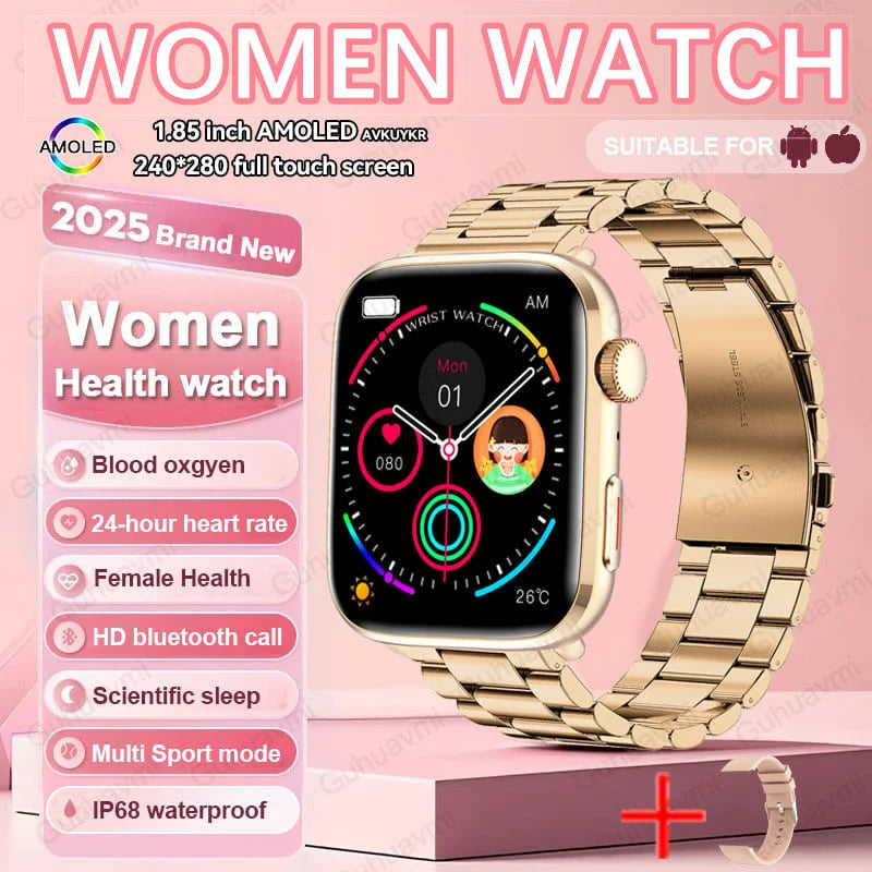 2025 AI Smart Diagnosis Watch HRV+PPG IP68 NFC | Blood Pressure Heart Rate Monitor