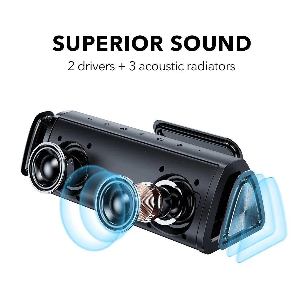 mifa A10+ Portable Bluetooth Speaker 20W | 360° Stereo IPX7 Waterproof 24H BT 5.0