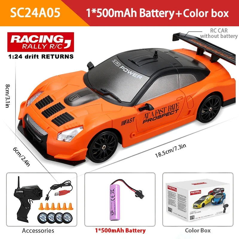 WLtoys 2.4G RC Drift Car 4WD LED Light | GTR AE86 Model Professional Racing Toy