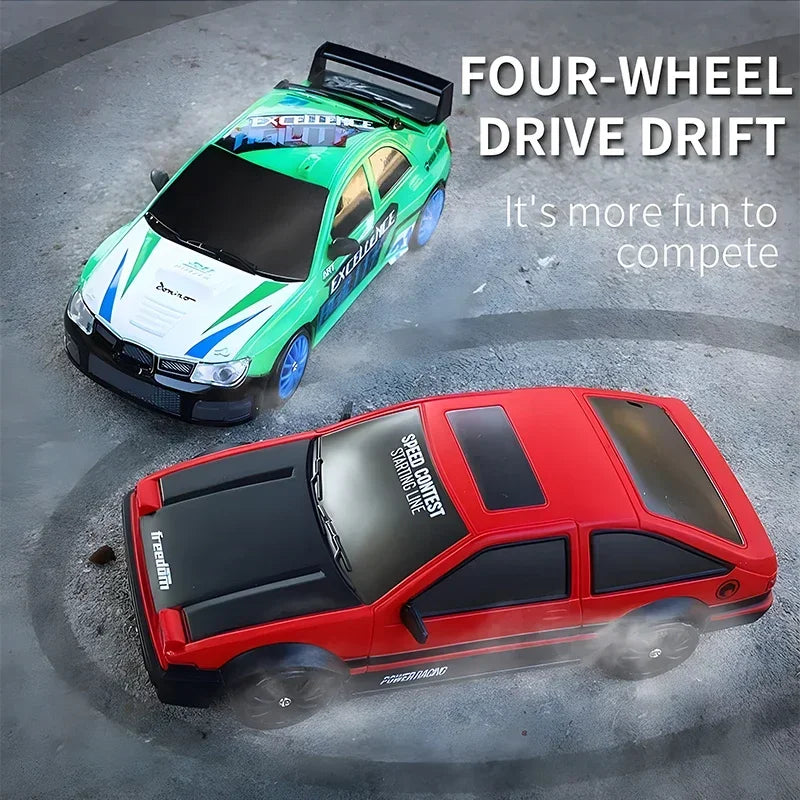 WLtoys 2.4G RC Drift Car 4WD LED Light | GTR AE86 Model Professional Racing Toy