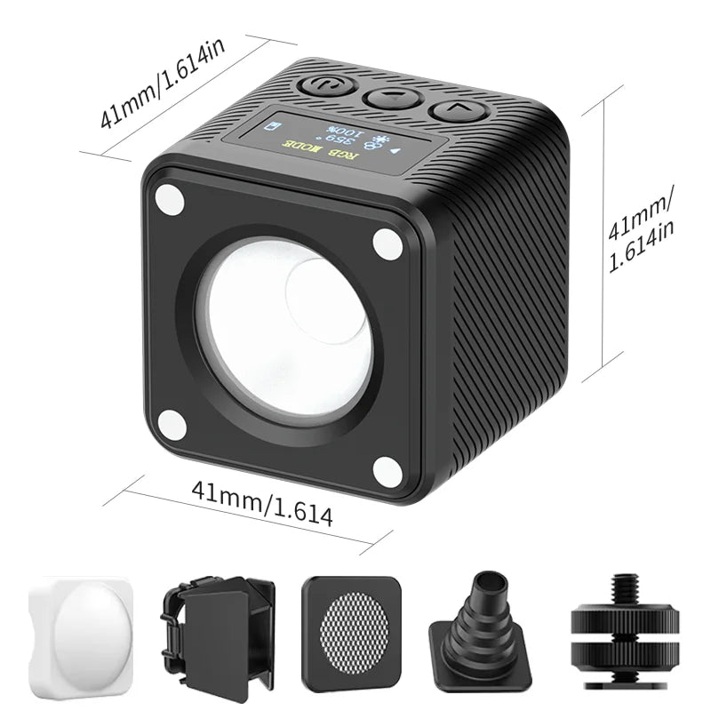 Ulanzi L2 RGB Mini COB Video Light | 360° Full Colour Magnetic + Diffuser
