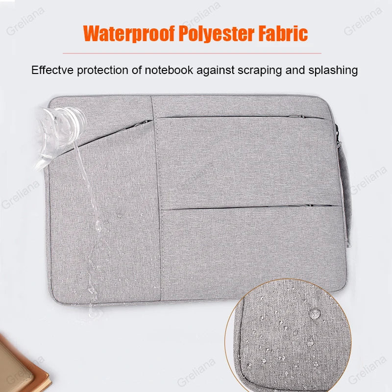 Greliana Laptop Briefcase Bag 13.3–15.6" | Waterproof Handbag MacBook Lenovo