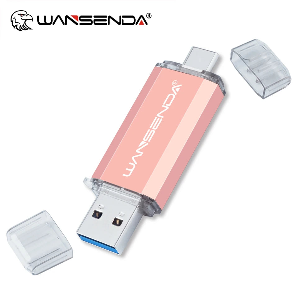 WANSENDA OTG Type-C USB 3.0 Flash Drive | 16GB–512GB Pen Drive for USB-C Devices