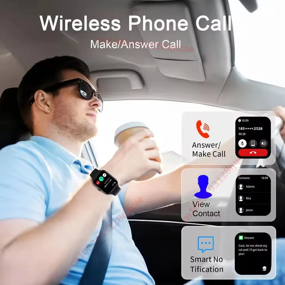 2026 Smart Watch 2.01" Colour Screen BT Call | Fitness Tracker Activity Android iOS