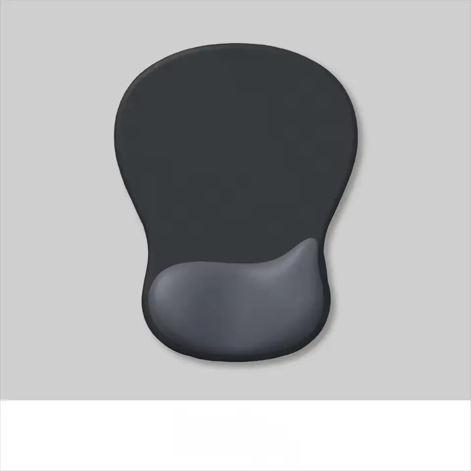 Ergonomic Mouse Pad with Gel Wrist Rest | Non-Slip PU Base Pain Relief Support