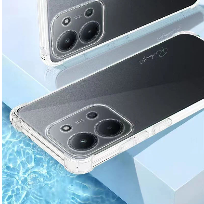 Ricestate Transparent Shockproof Case | Xiaomi Redmi 9A–15C Clear Silicone TPU