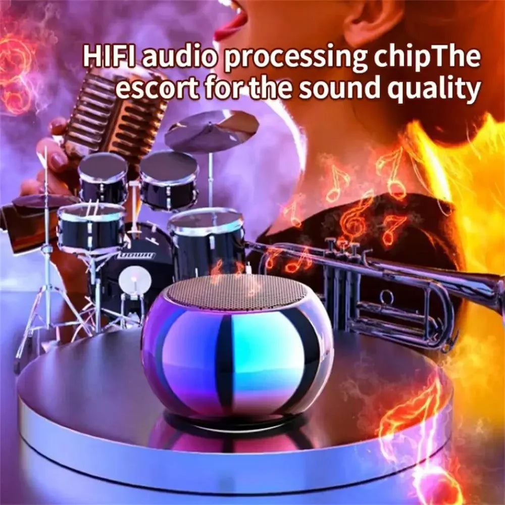 Steel Gun Metal Mini Bluetooth Speaker | Portable Heavy Subwoofer Home Office