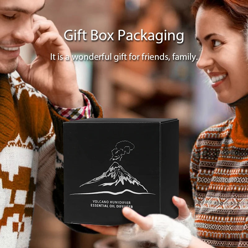 KINSCOTER Volcanic Aroma Diffuser 130ml | USB Humidifier Colour Flame Night Light
