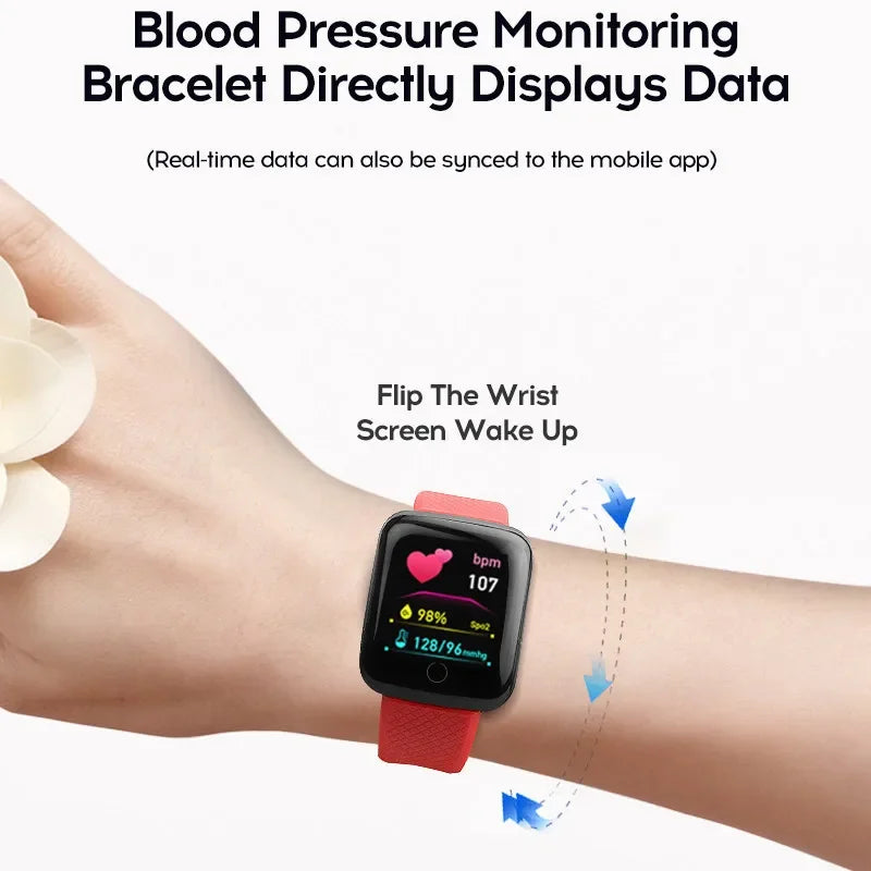116Plus Smart Watch D13 | Message Remind Music Control Step Calories Alarm Clock