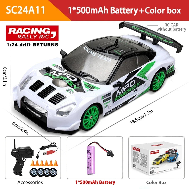 WLtoys 2.4G RC Drift Car 4WD LED Light | GTR AE86 Model Professional Racing Toy