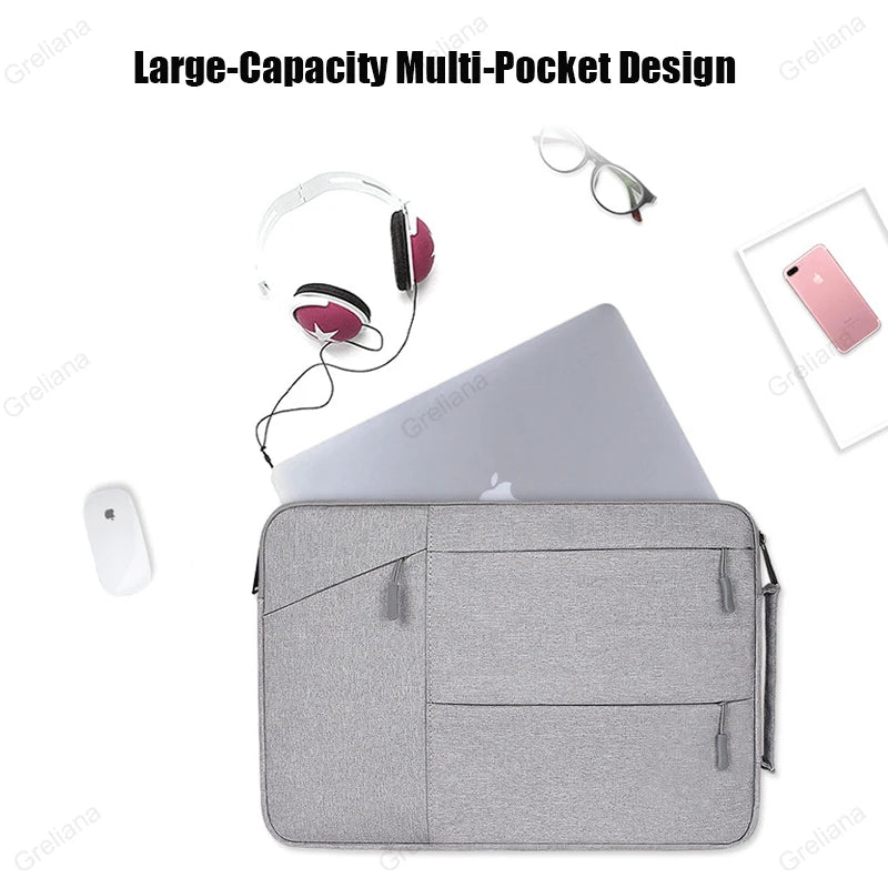 Greliana Laptop Briefcase Bag 13.3–15.6" | Waterproof Handbag MacBook Lenovo