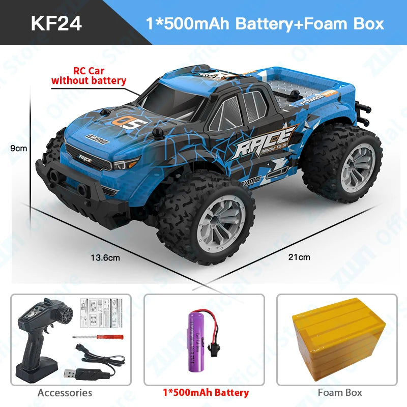 ZWN 2.4G RC Car 1:16/1:20 2WD LED Light | Off-Road Climbing Vehicle Outdoor Toy
