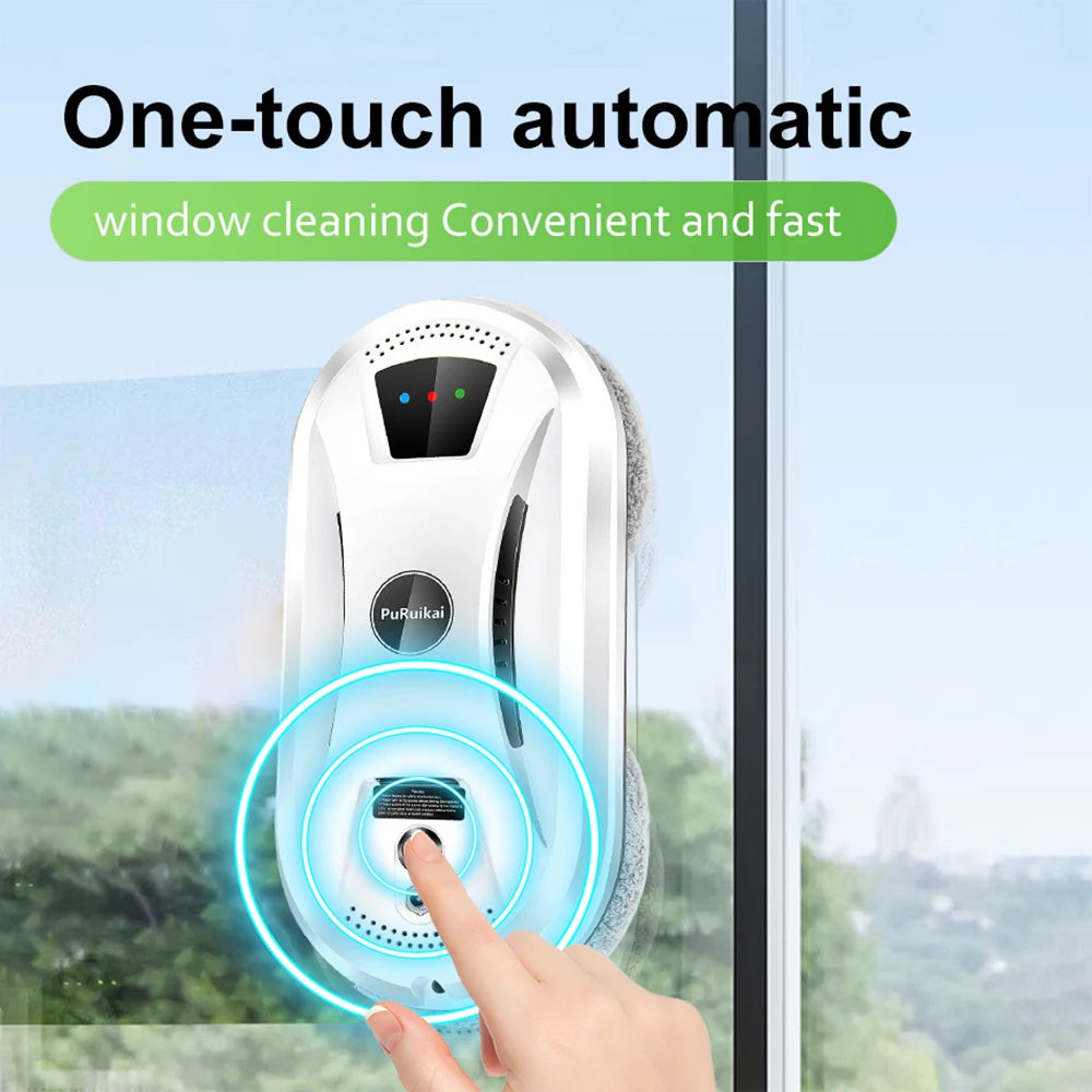PuRuiKai Window Cleaning Robot | High Suction Anti-Fall Electric Remote Control