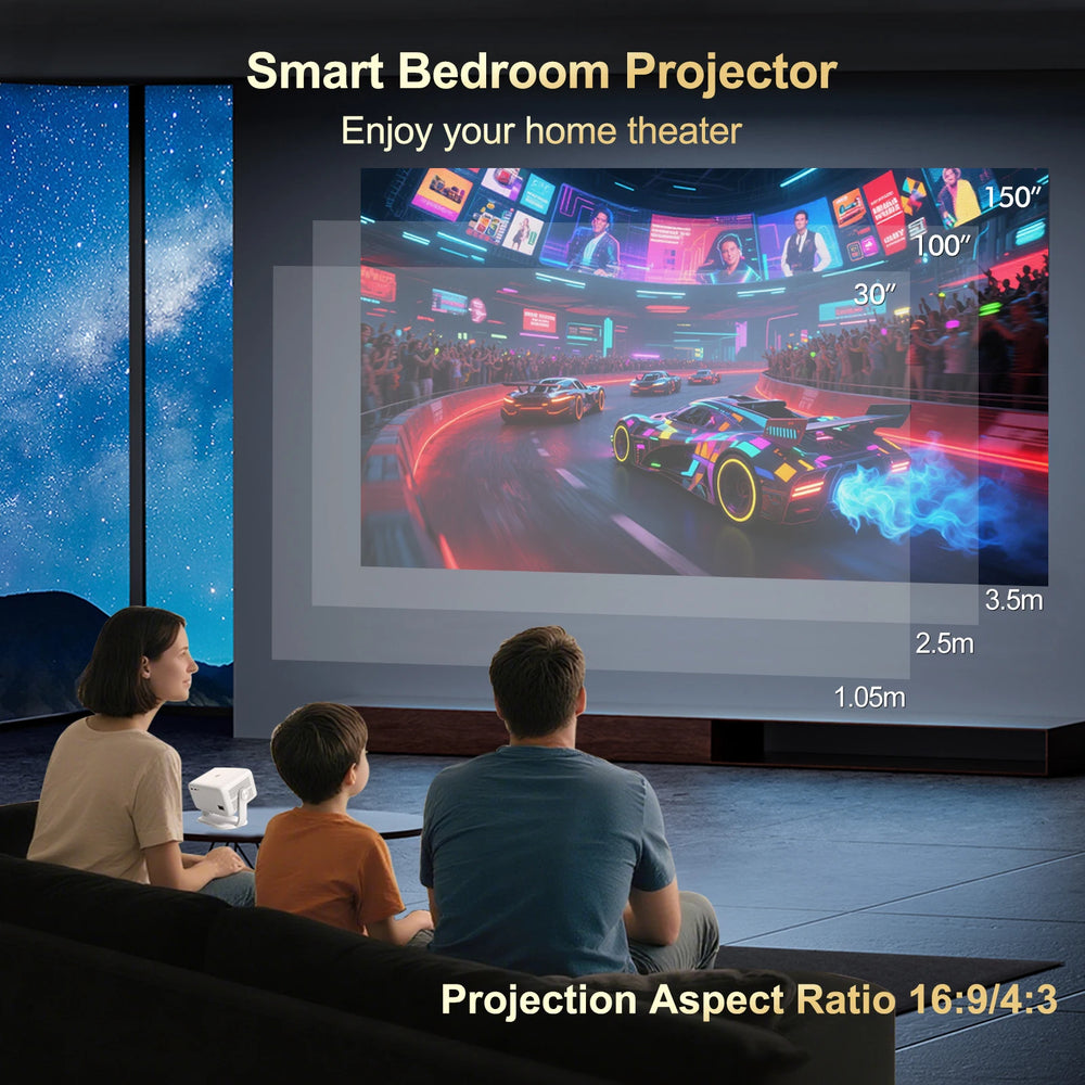 Velec TP350 NTV Projector Netflix 650ANSI | Android 13 Native 1080P Auto Focus