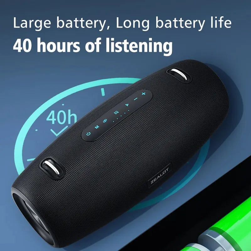 ZEALOT S67 60W Portable Bluetooth Speaker | Outdoor Party Big Bass 3D Sound