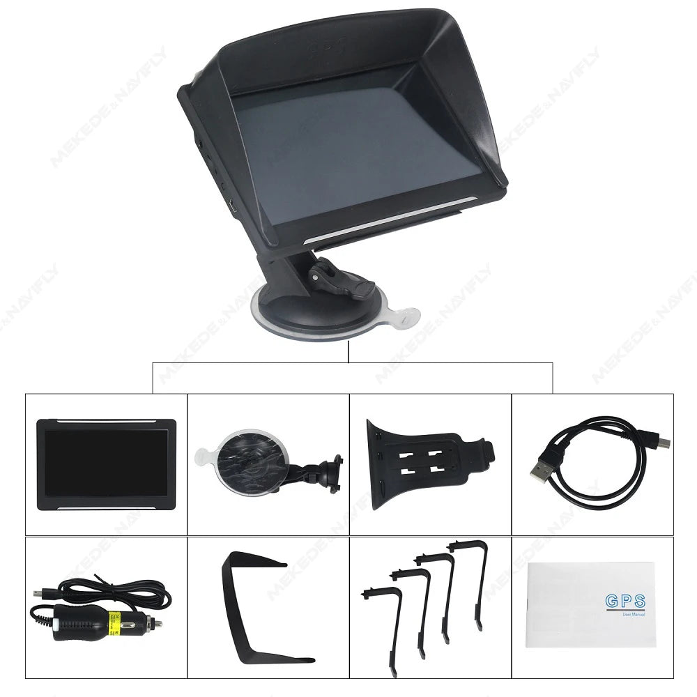 NAVIFANS 7" Car GPS Navigator Touch Screen | Europe Maps TF FM Video + Sunshade