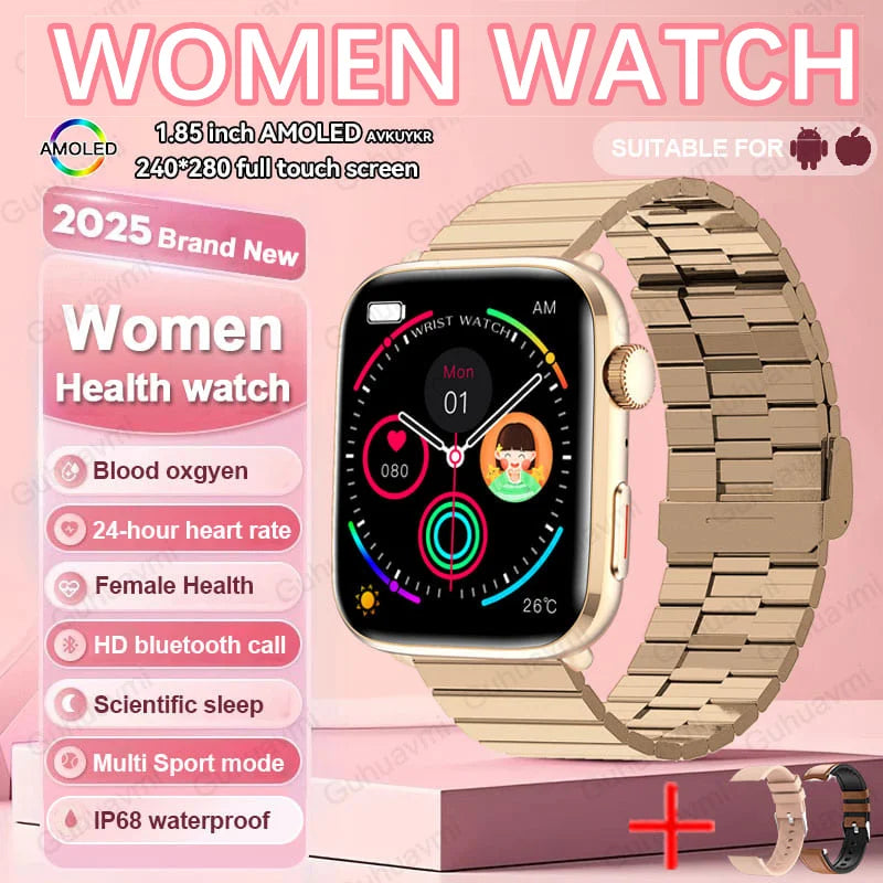 2025 AI Smart Diagnosis Watch HRV+PPG IP68 NFC | Blood Pressure Heart Rate Monitor