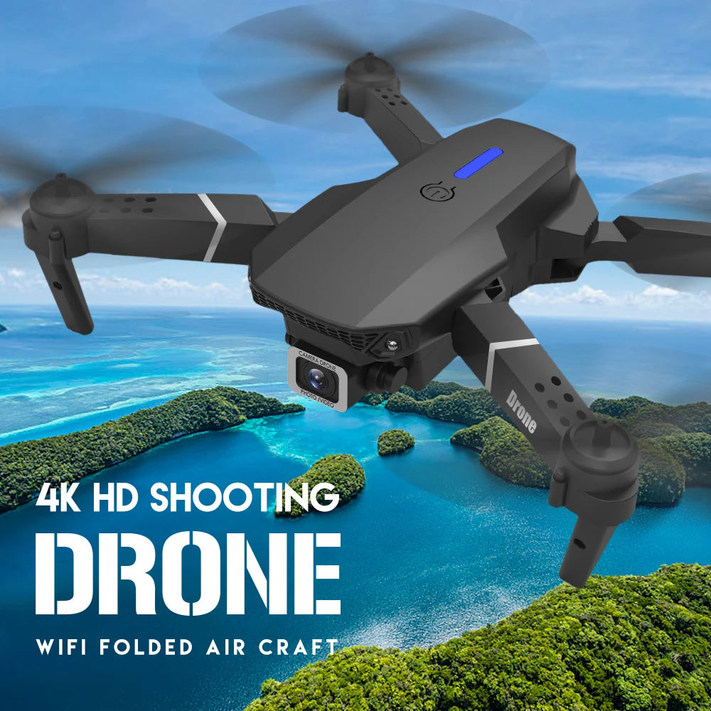 E88 Pro RC Drone 4K + 1080P Dual Camera | WiFi FPV Foldable Height Hold 2024
