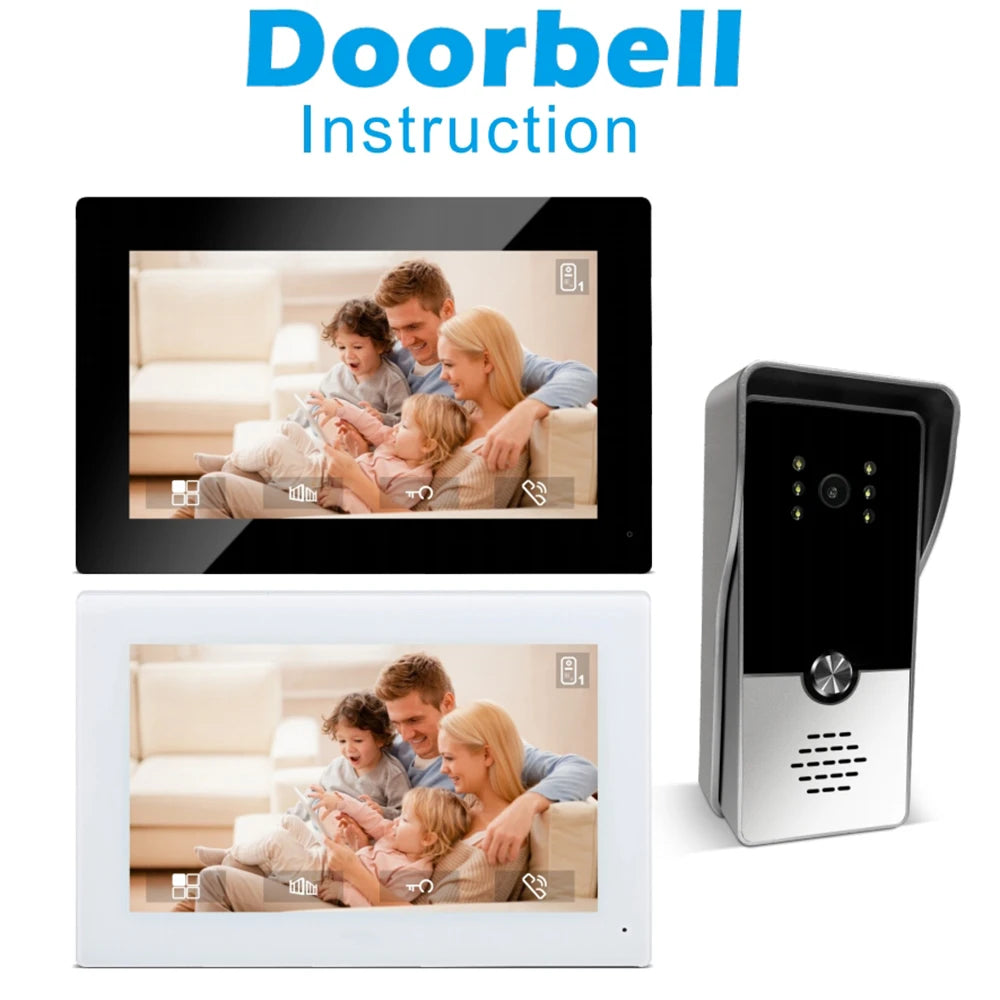 7" Video Intercom System | Colour Indoor Monitor Visual Doorphone Camera Kit