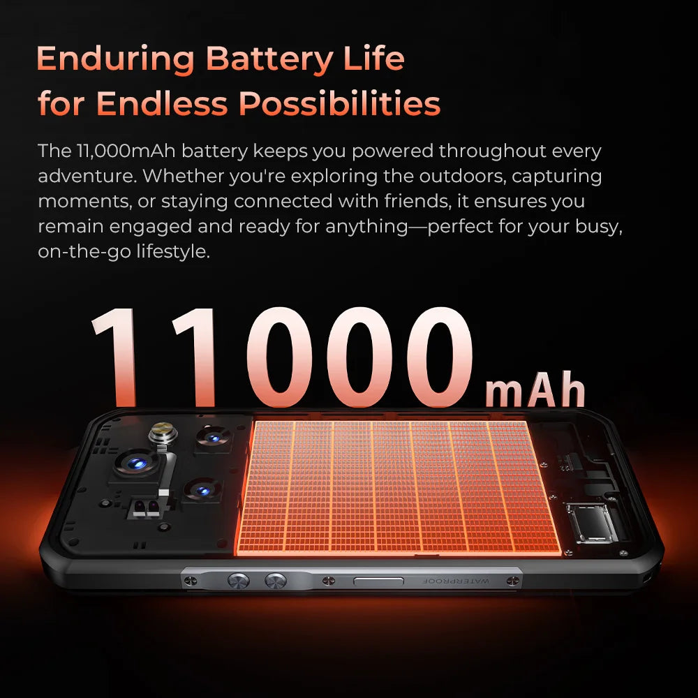 Oukitel WP55 Pro 5G Rugged Phone | 48GB+512GB 11000mAh 33W 108MP 6.6" FHD+