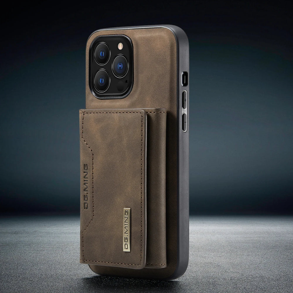 HQBBRO 2-in-1 Magnetic Leather Case | iPhone 16 17 Pro Max 15 14 13 12 Wallet Cards