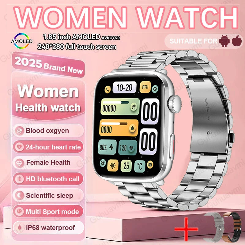 2025 AI Smart Diagnosis Watch HRV+PPG IP68 NFC | Blood Pressure Heart Rate Monitor