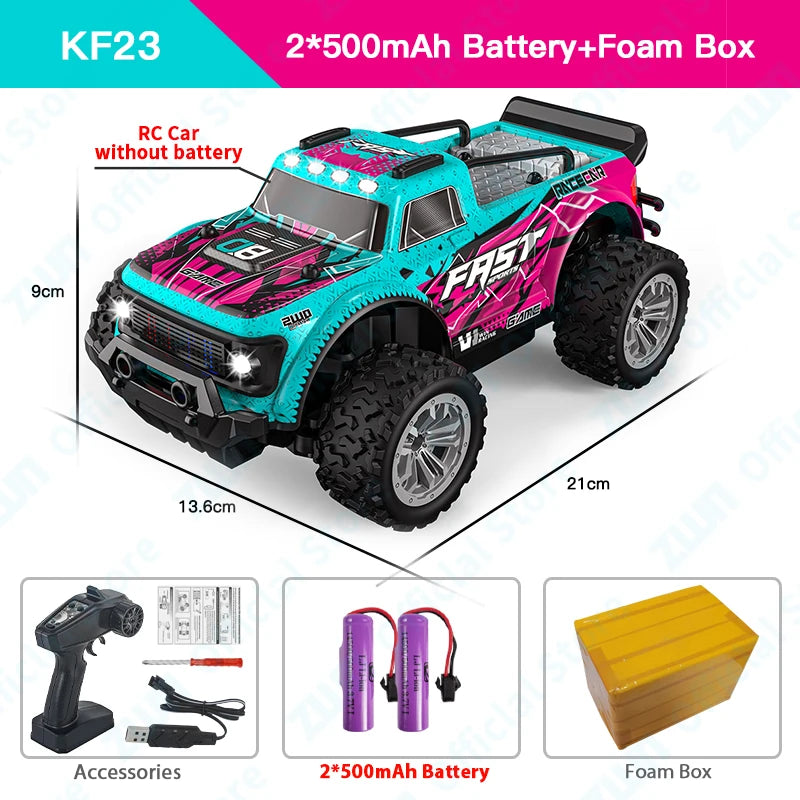 ZWN 2.4G RC Car 1:16/1:20 2WD LED Light | Off-Road Climbing Vehicle Outdoor Toy