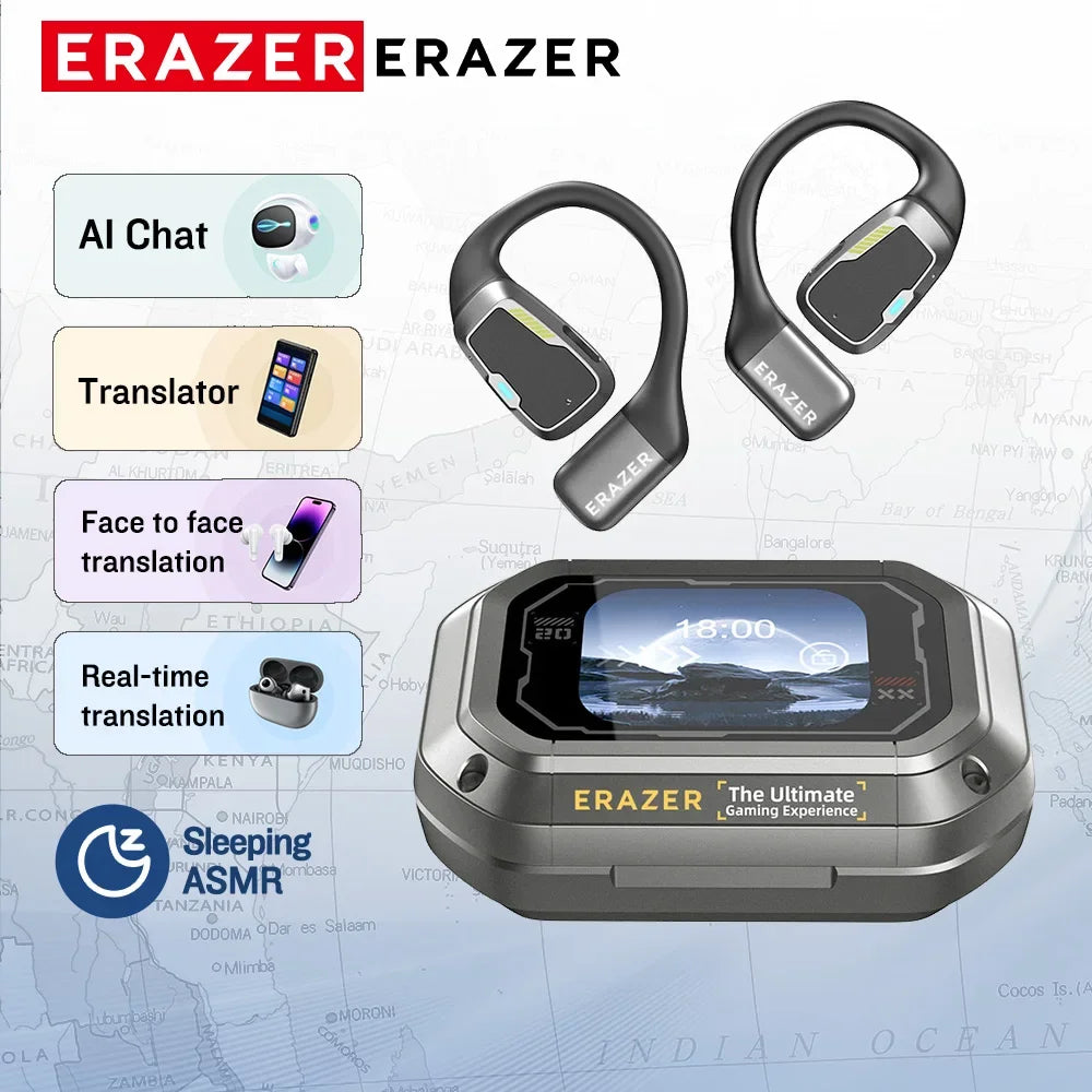 Erazer XP6 AI Translator Earphones BT | Sleep ASMR DIY EQ APP Wireless Office