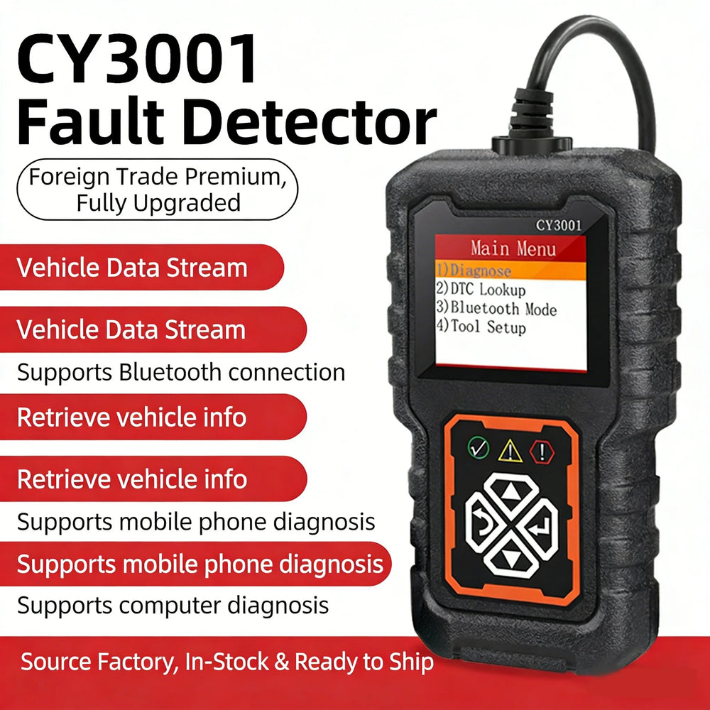 CY3001 OBD2 Car Diagnostic Scanner | Engine Fault Code Reader Voltage Tester