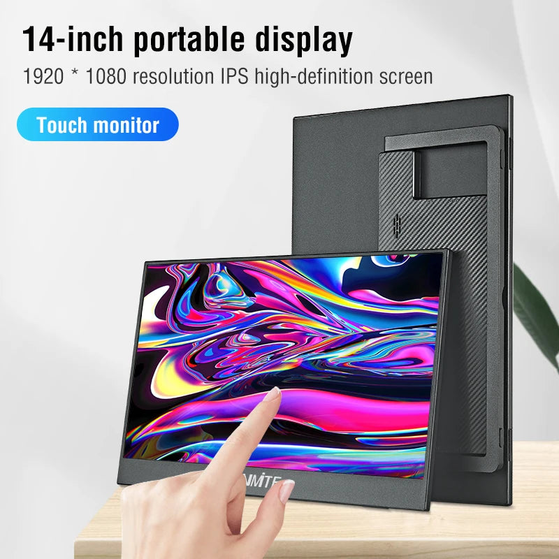 Anmite 14" Portable Touch/Non-Touch Monitor | Gaming Xbox PS4/5 Switch Laptop