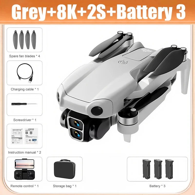 A888 Pro Drone 4K/8K ESC Dual Camera | Optical Flow 3-Side Obstacle Avoidance
