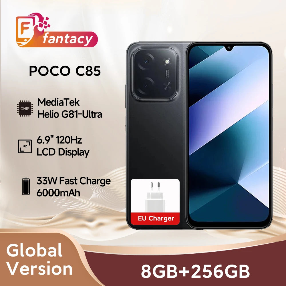 POCO C85 Global Smartphone Helio G81 Ultra | 6.9" 120Hz 6000mAh 50MP NFC 33W