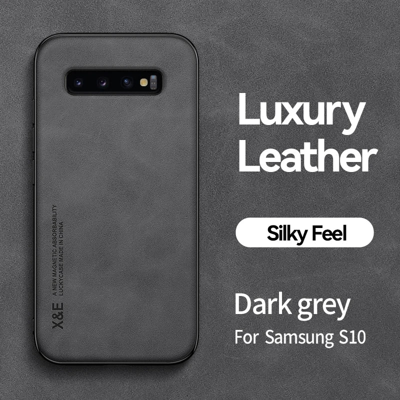Peaktop Luxury Leather Magnetic Case | Samsung Galaxy S8 S9 S10 Plus Note 8 9 10